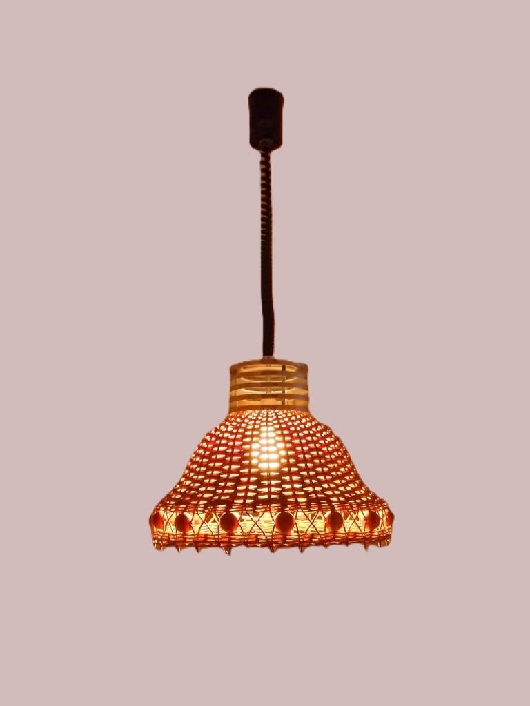 Retro hanglamp, Enlèvement, Utilisé, Autres matériaux, Retro