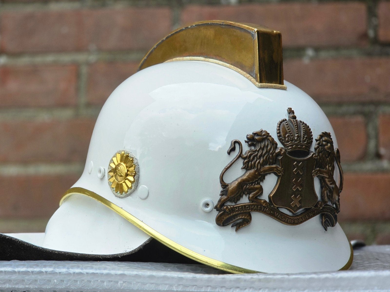 casque de pompier Pays-Bas Amsterdam Fire Brigade Commander, Collections, Enlèvement ou Envoi
