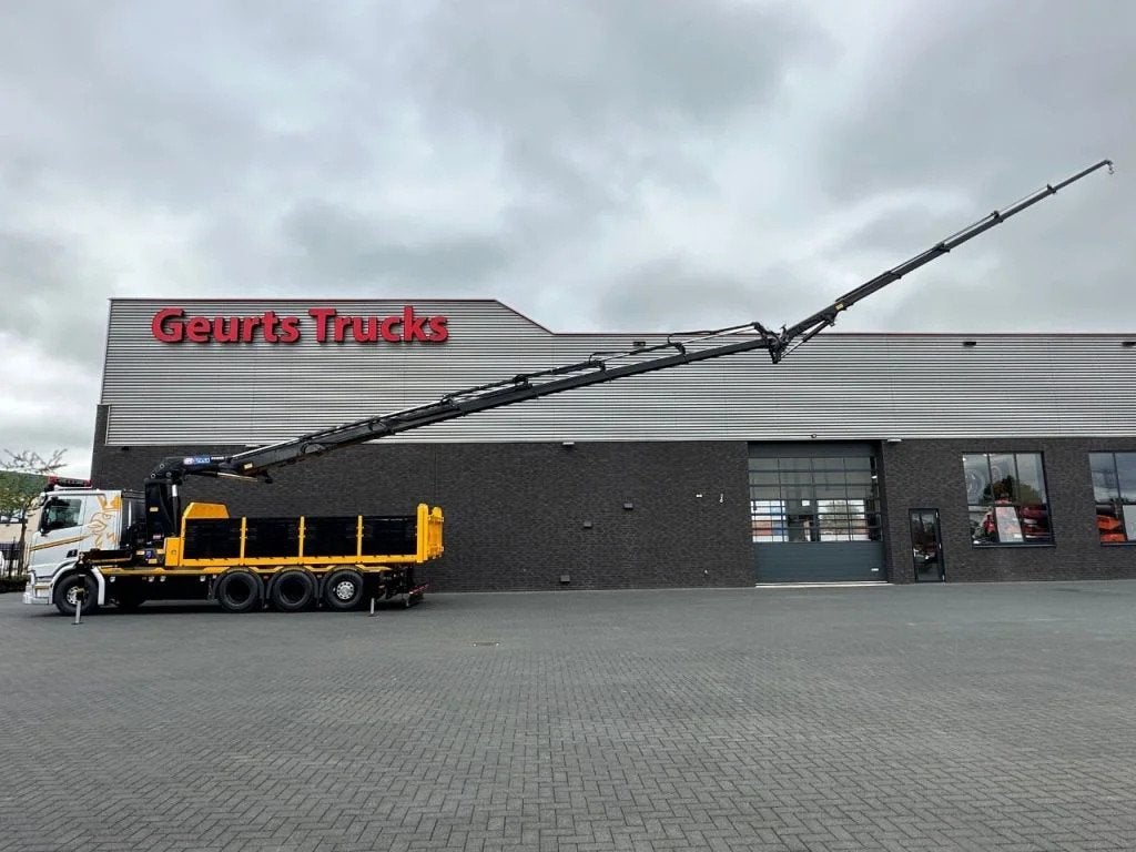 Scania R530 V8 NGS 8X4 TRIDEM MET HYVA 2Z KIPPER + HMF 5020-, Autos, Argent ou Gris, Achat, Euro 6, Scania