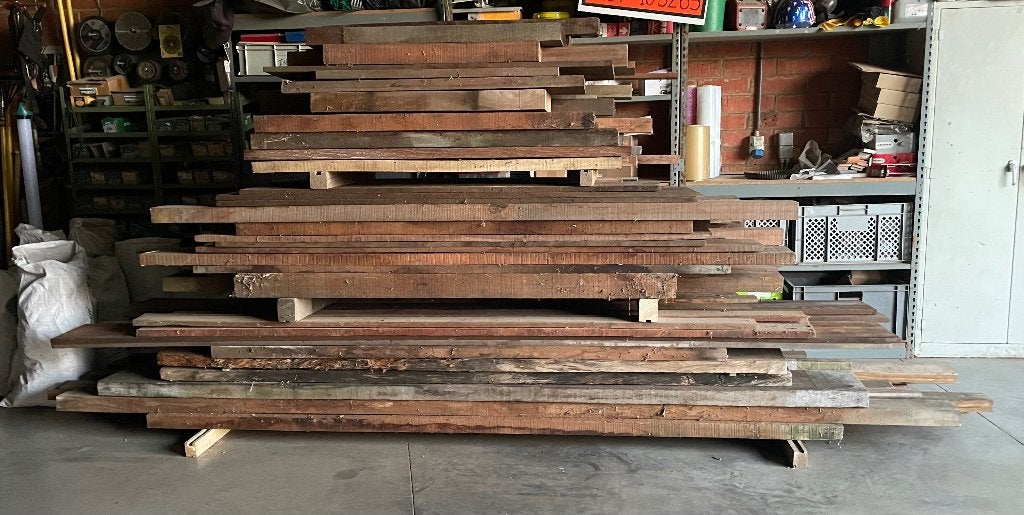 Lot de meranti-merbau-iroko-paddouk, Bricolage & Construction, Enlèvement, Comme neuf