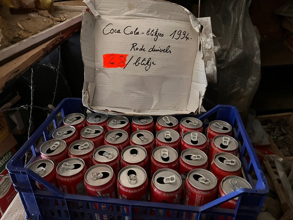 28 Coca-Cola blikjes 1994 - Rode Duivels editie, Verzamelen, Ophalen of Verzenden, Gebruikt, Verpakking