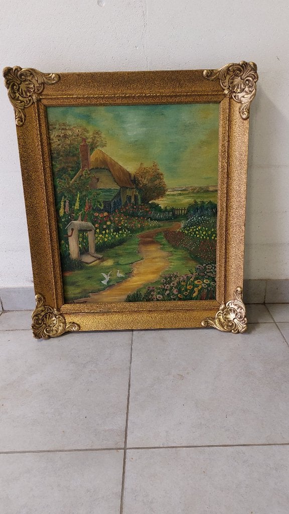 Schilderij op doek, Antiquités & Art, Paysage, Signé, Enlèvement, Toile