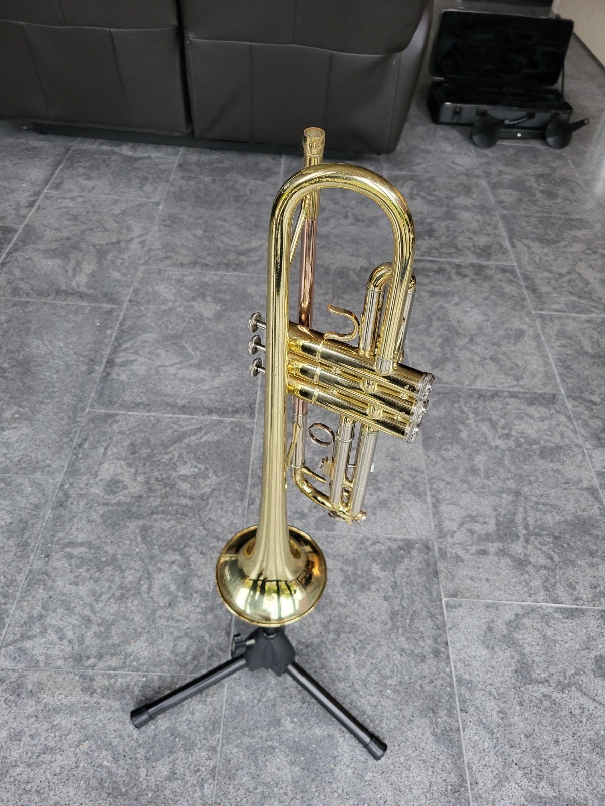 trompet of cornet stand met veer, Muziek en Instrumenten, Ophalen of Verzenden, Nieuw, Overige typen