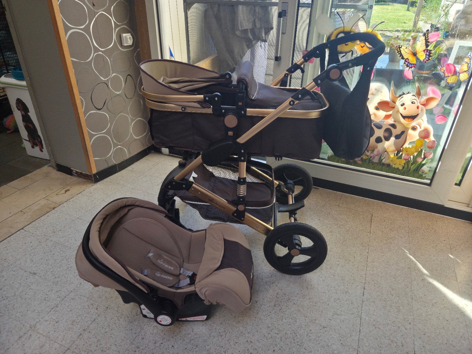 Kinderwagen te koop, Ophalen, Zo goed als nieuw, Kinderwagen, Met autostoeltje