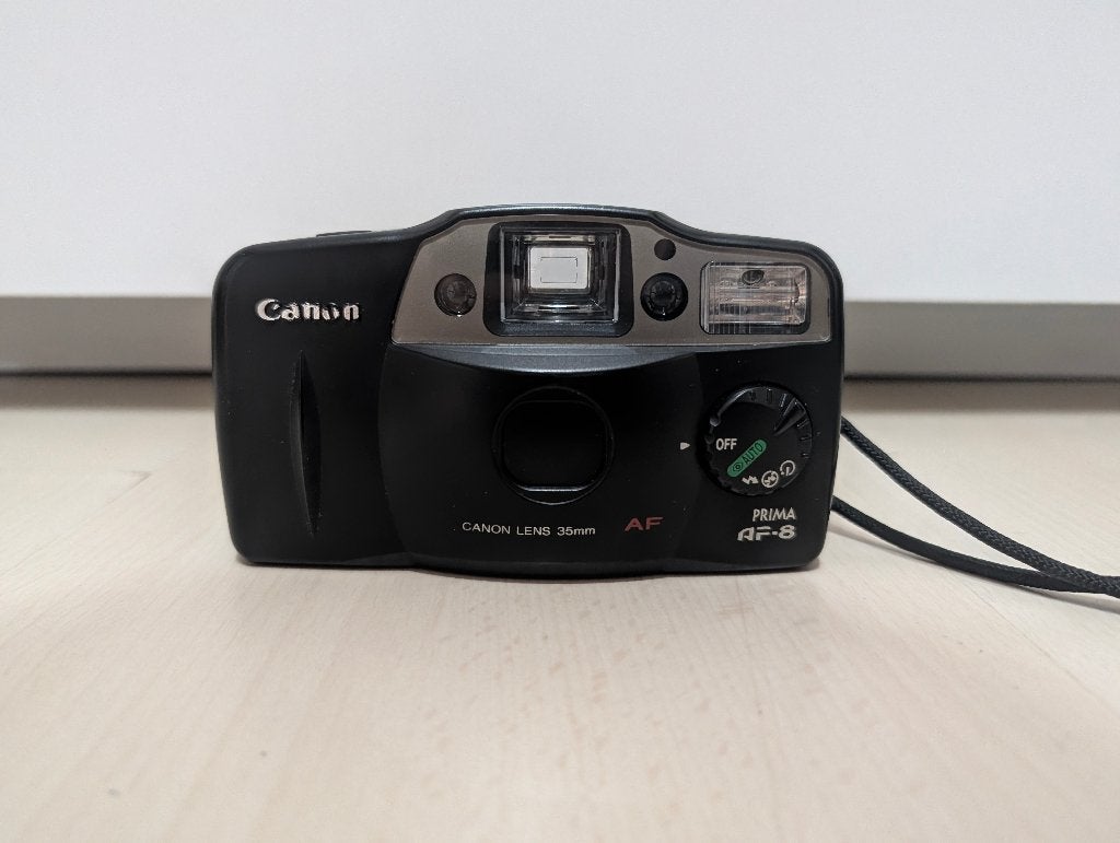 Appareil photo argentique 35mm – Canon Prima AF-8, TV, Hi-fi & Vidéo, Enlèvement ou Envoi, Utilisé, Compact, Canon
