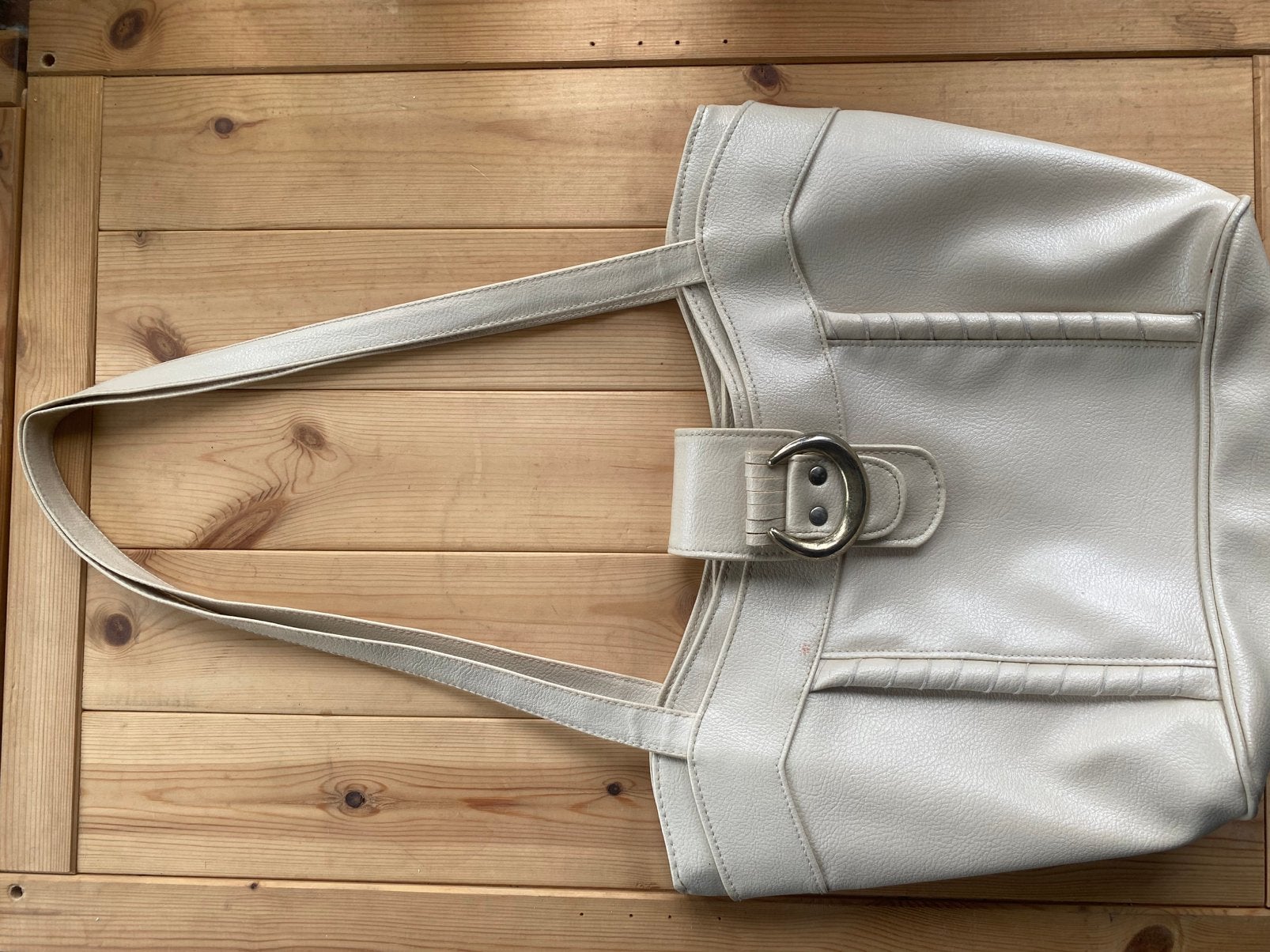Sac à main vintage, Bijoux, Sacs & Beauté, Enlèvement ou Envoi, Utilisé, Blanc, Sac à main