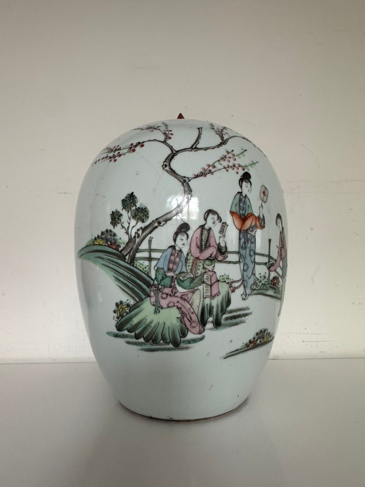 Mooie Chinese Porseleinen Gemberpot / Vaas met Kalligrafie, Ophalen of Verzenden