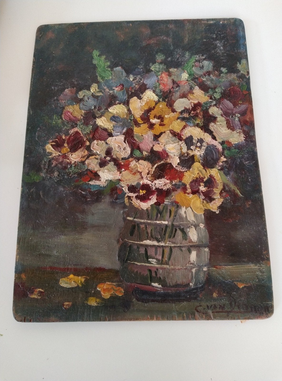 Schilderij op hout, Antiek en Kunst, Ophalen of Verzenden