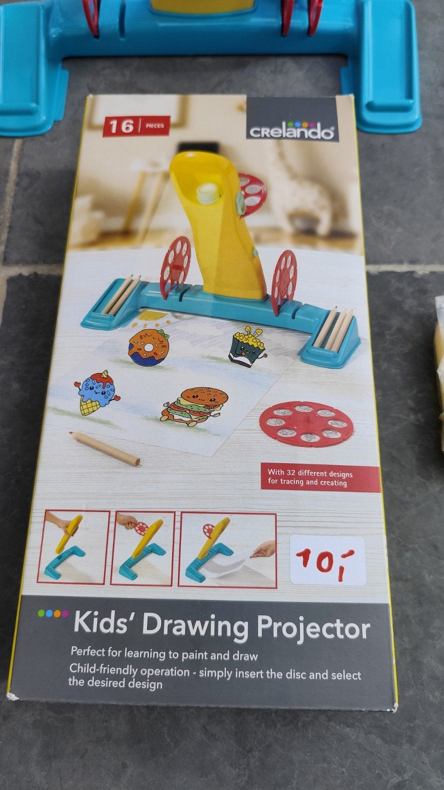Kinder teken projector Crelando, Ophalen of Verzenden, Zo goed als nieuw, Knutselen, Met licht