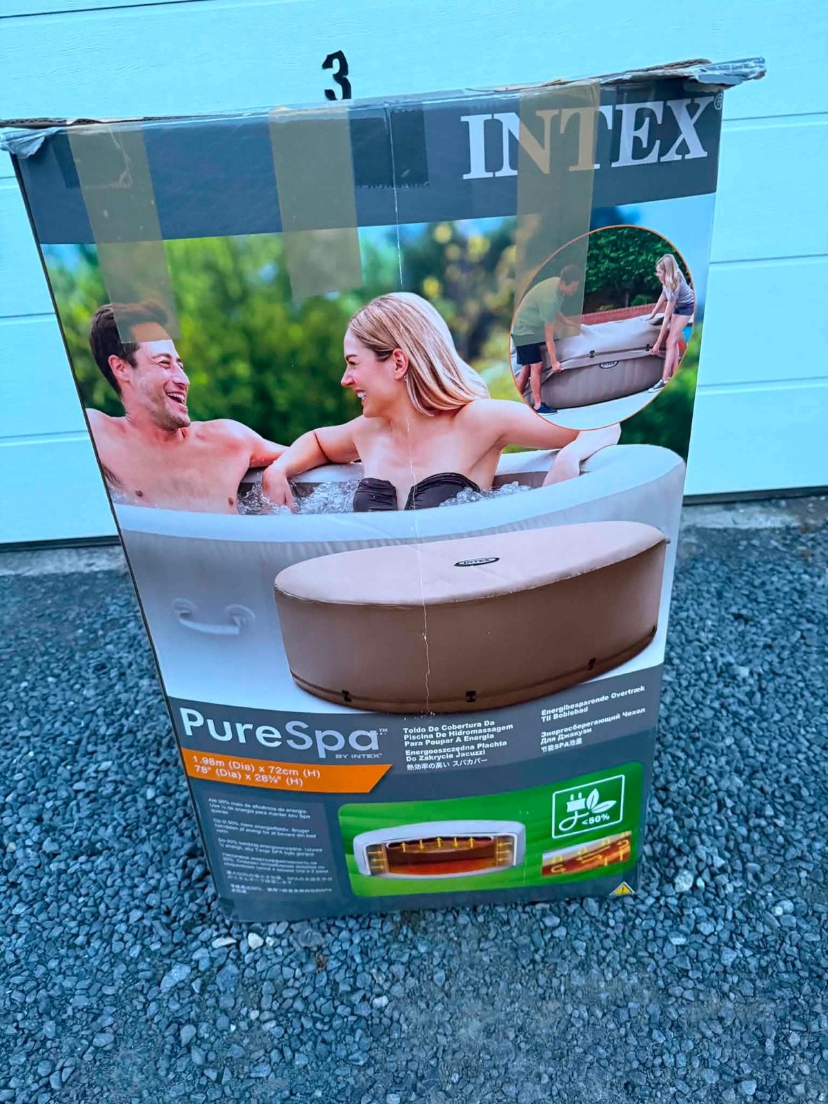 Intex afdekhoes ! Jacuzzi energiebesparende hoes, Tuin en Terras, Ophalen, Zo goed als nieuw