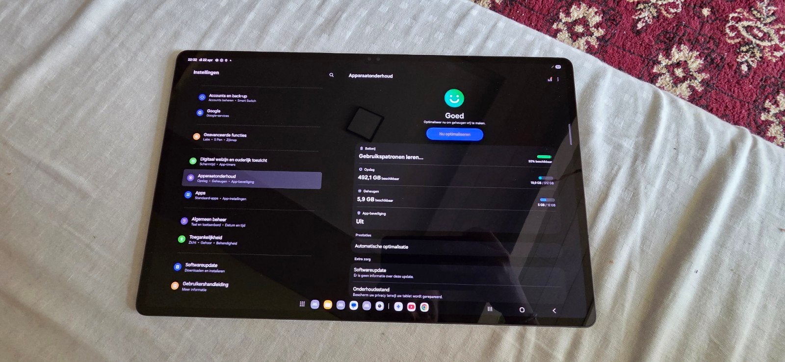 Samsung Galaxy Tab S9 Ultra, 512 Go presque neuf avec access, Informatique & Logiciels, Android Tablettes, Enlèvement ou Envoi