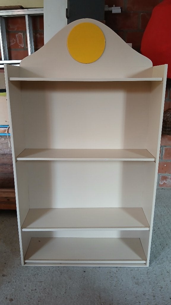 kast MDF kleuterklas+schabben,beige,H144cmxBr.79xD24cm, Ophalen, Gebruikt