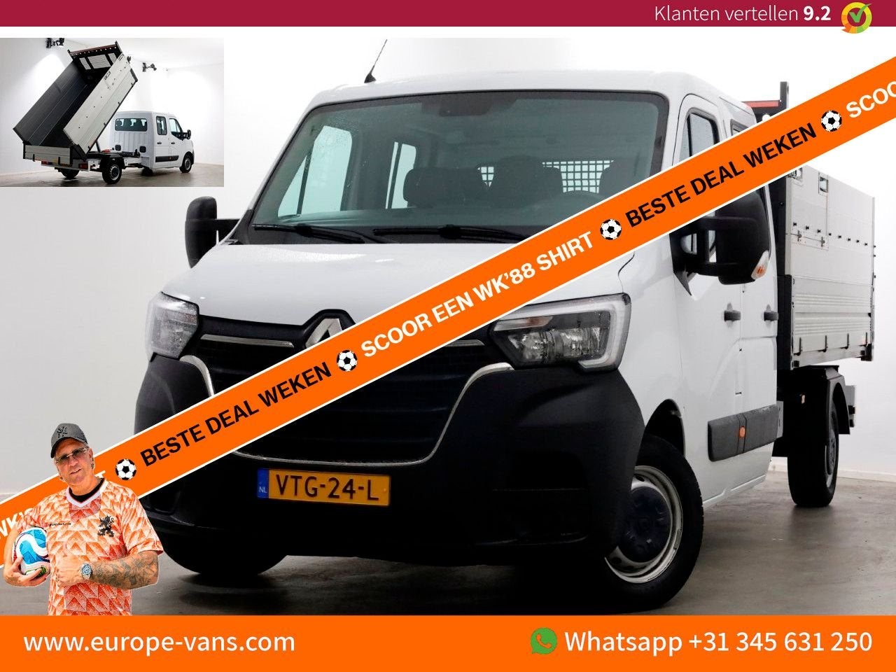 Renault Master T35 2.3 dCi 145pk L3 D.C. Kipper met hoge boo, Achat, Entreprise, Diesel, 336 g/km