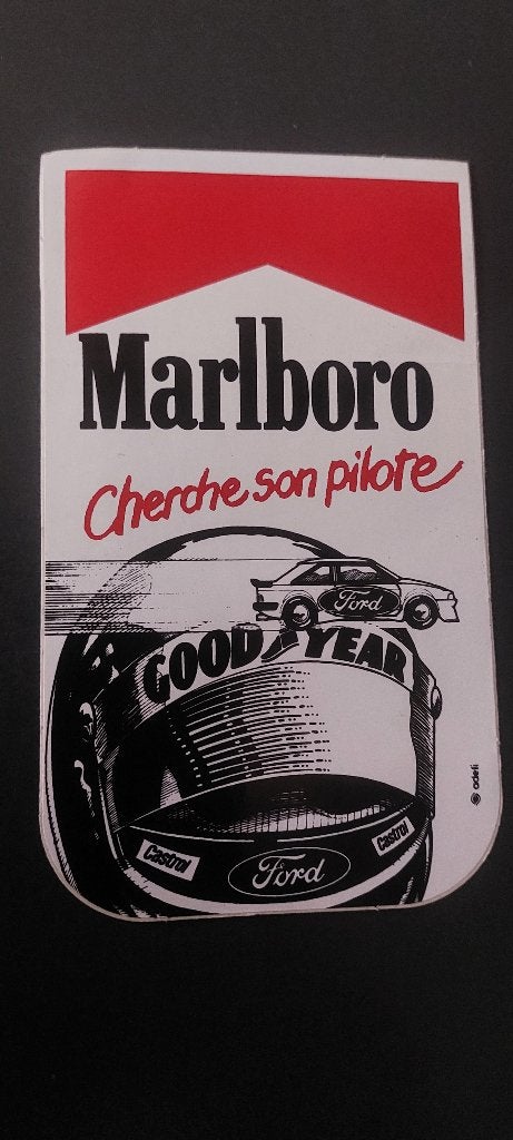 Sticker autocollant Rally Marlboro Ford 1983, Envoi, Utilisé