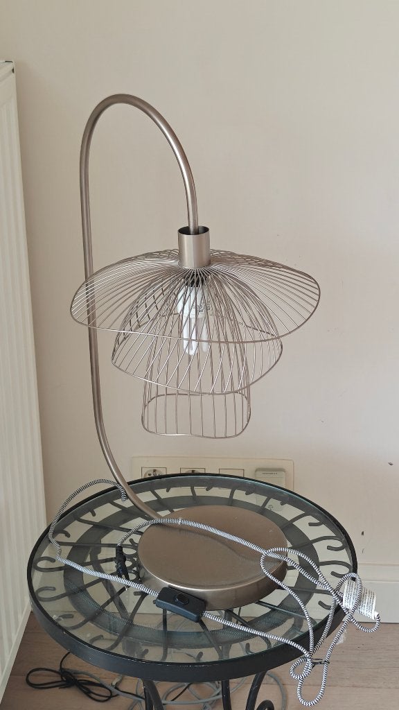 Lampe de table Papillon XS Forestier – Taupe, excellent état, Overige merken, E14 (klein), Ophalen of Verzenden, Metaal