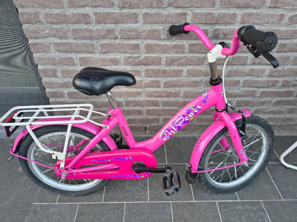 Kinderfiets, Fietsen en Brommers, Ophalen, Alpina Meisjesfiets, Schijfrem, 16 tot 20 inch