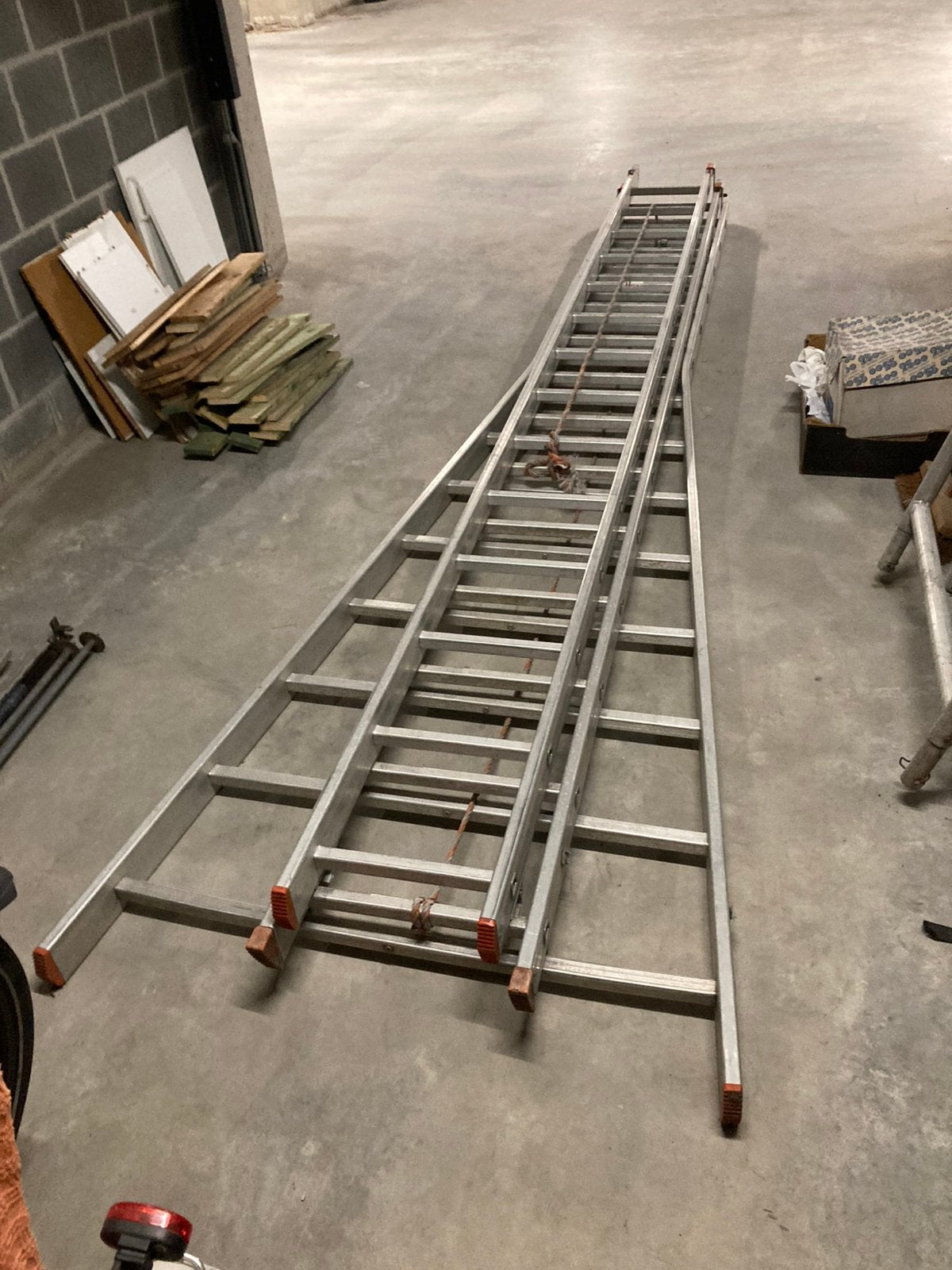 3 delige aluminium ladder, Ophalen, Gebruikt, Ladder, Opvouwbaar of Inschuifbaar