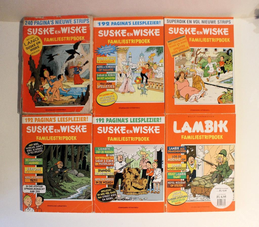 Lot met 6 Suske en Wiske familiestripboeken (1ste druk), Plusieurs BD, Enlèvement ou Envoi, Willy Vandersteen, Utilisé