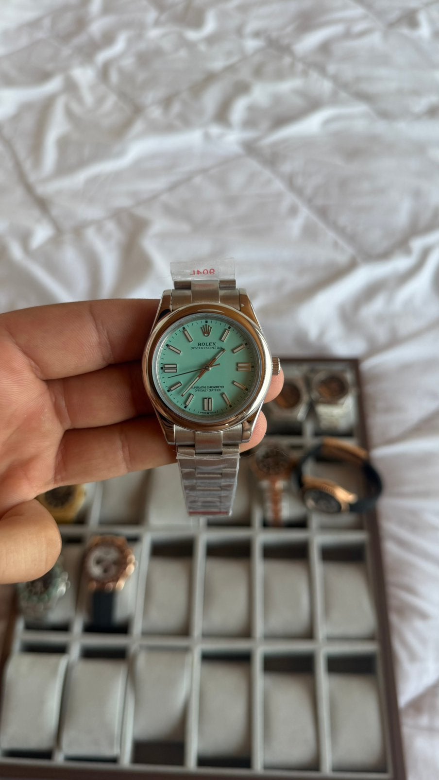 Rolex Oyster Perpetual Tiffany Blue, Bijoux, Sacs & Beauté, Montres | Hommes, Enlèvement ou Envoi, Rolex