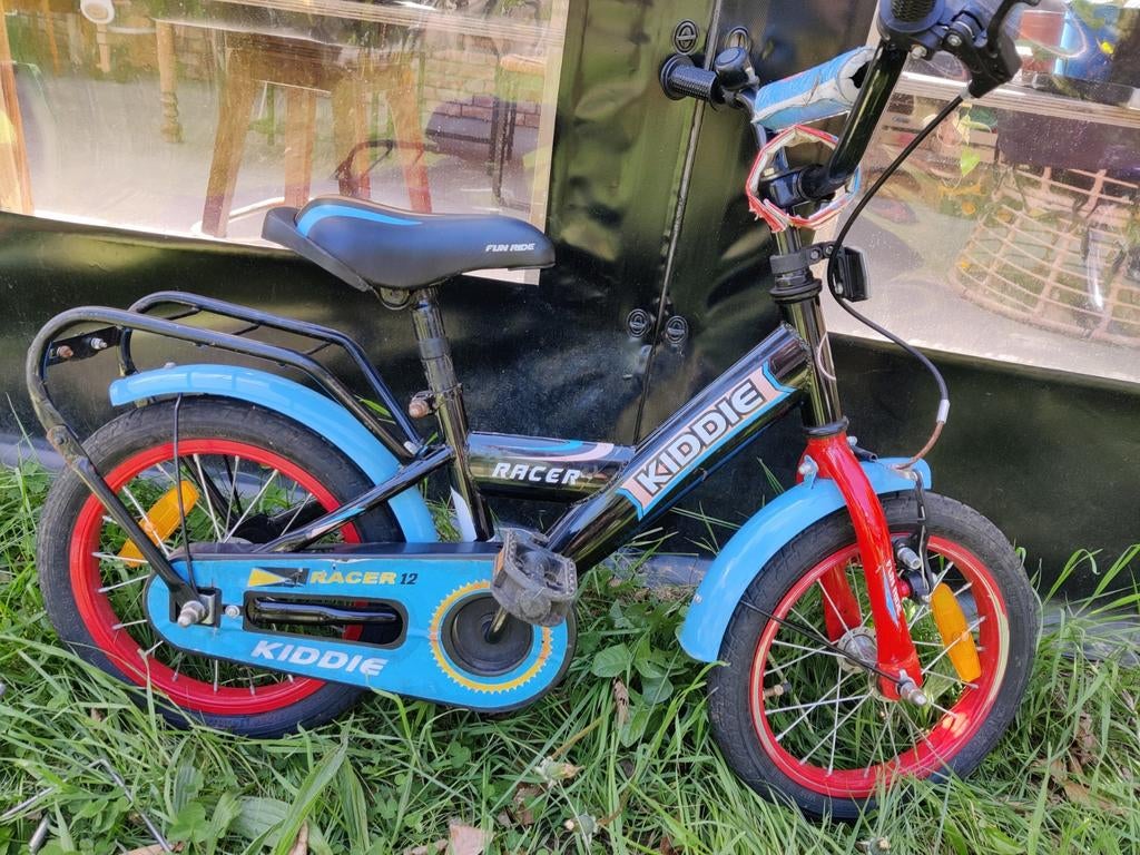 Kinderfiets Kiddie, Ophalen, Terugtraprem, Gebruikt, Minder dan 16 inch