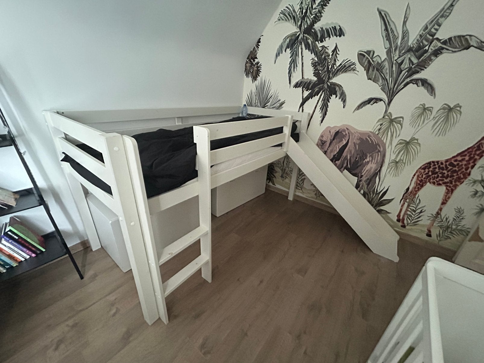 Lit mezzanine avec toboggan de 0,90 m sur 2 m, Enfants & Bébés, Enlèvement, Comme neuf, Lit mezzanine