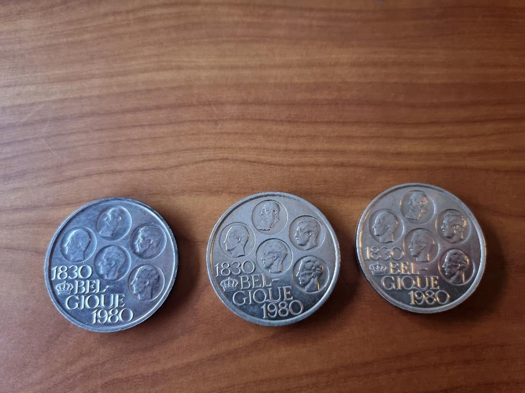 3 Muntstukken belgie 500 frank 1980, Postzegels en Munten, Munten | België, Setje, Zilver, Ophalen of Verzenden, Zilver
