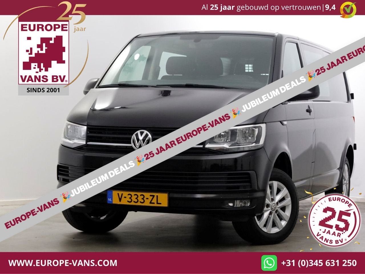 Volkswagen Transporter T6 2.0 TDI 150pk Lang DSG-Automaat D., Automaat, Zwart, Bedrijf, Diesel