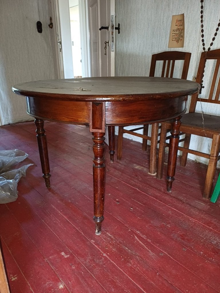 antieke ronde eettafel, Antiek en Kunst, Ophalen