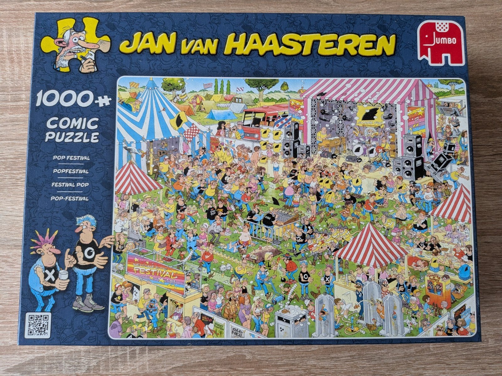 Puzzel 1000 stukken Popfestival Jan van Haasteren, Ophalen, 500 t/m 1500 stukjes, Gebruikt, Legpuzzel