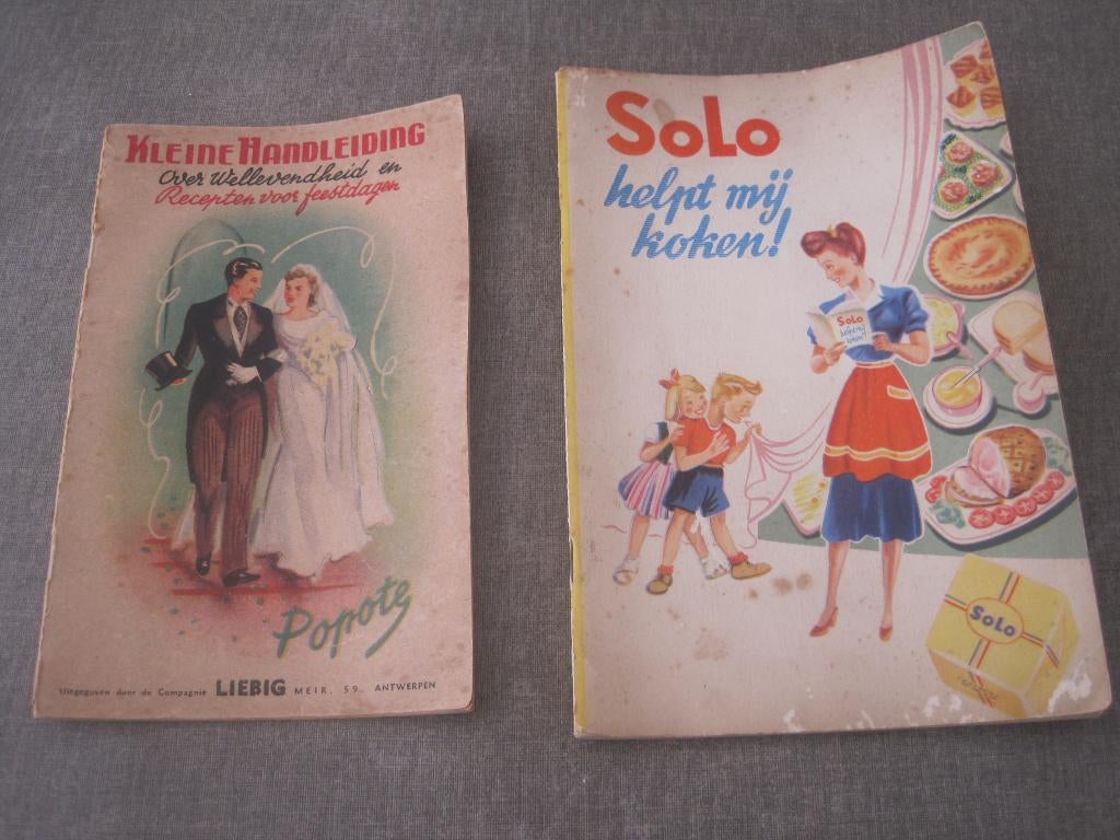 lot van 2 oude Kookboekjes begin 20ste eeuw, Boeken, Kookboeken, Ophalen of Verzenden, Nederland en België, Hoofdgerechten