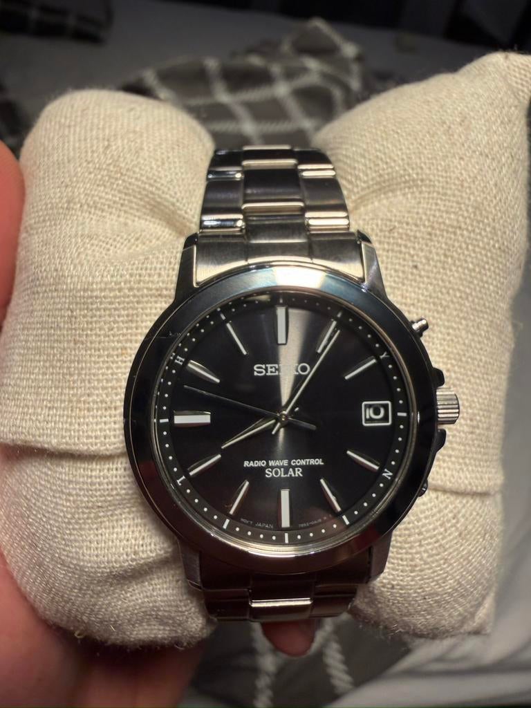 Sélection solaire Seiko sbtm169, Montre-bracelet, Seiko, Enlèvement ou Envoi, Acier
