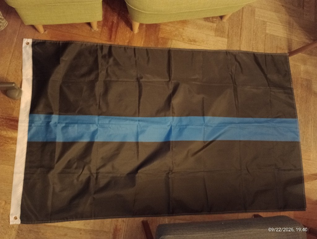 Grand drapeau nylon couleurs police thème forces de l'ordre, Divers, Enlèvement ou Envoi, Comme neuf