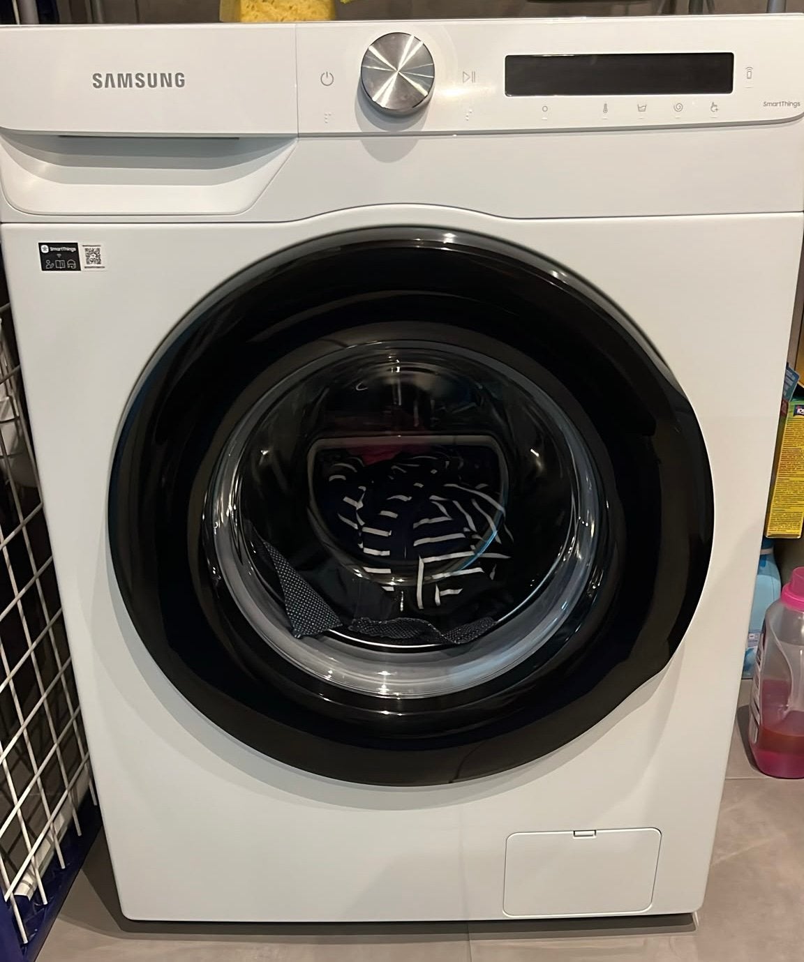 Machine à laver Samsung WW90T504AAW/C, Electroménager, 8 à 10 kg, Enlèvement, Comme neuf, 1200 à 1600 tours
