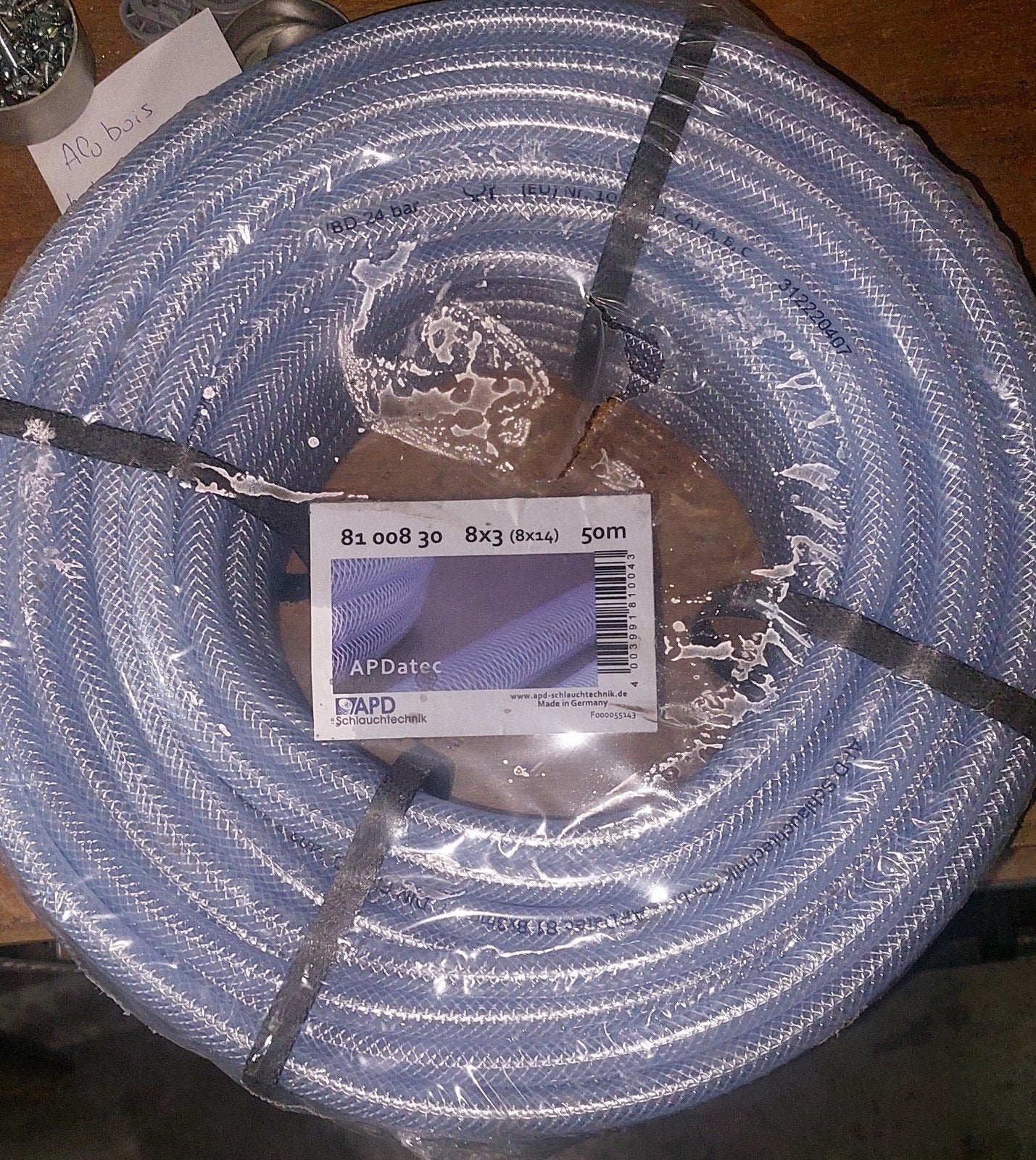 Persluchtdarm 8mm x 14mm (nieuw) (2merken), Bricolage & Construction, Compresseurs, Enlèvement, Neuf, 10 bars ou plus