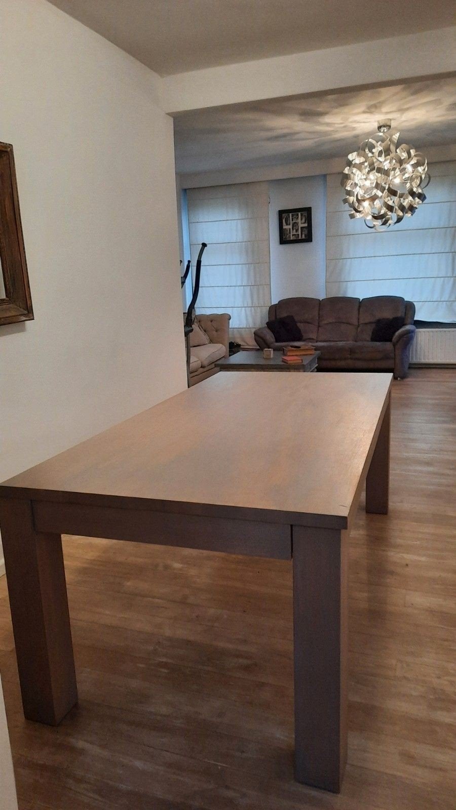 Harde hout eettafel. Kan 10 mensen zetten! 1m x 2m, Huis en Inrichting, Tafels | Eettafels, Ophalen, 100 tot 150 cm, Eikenhout