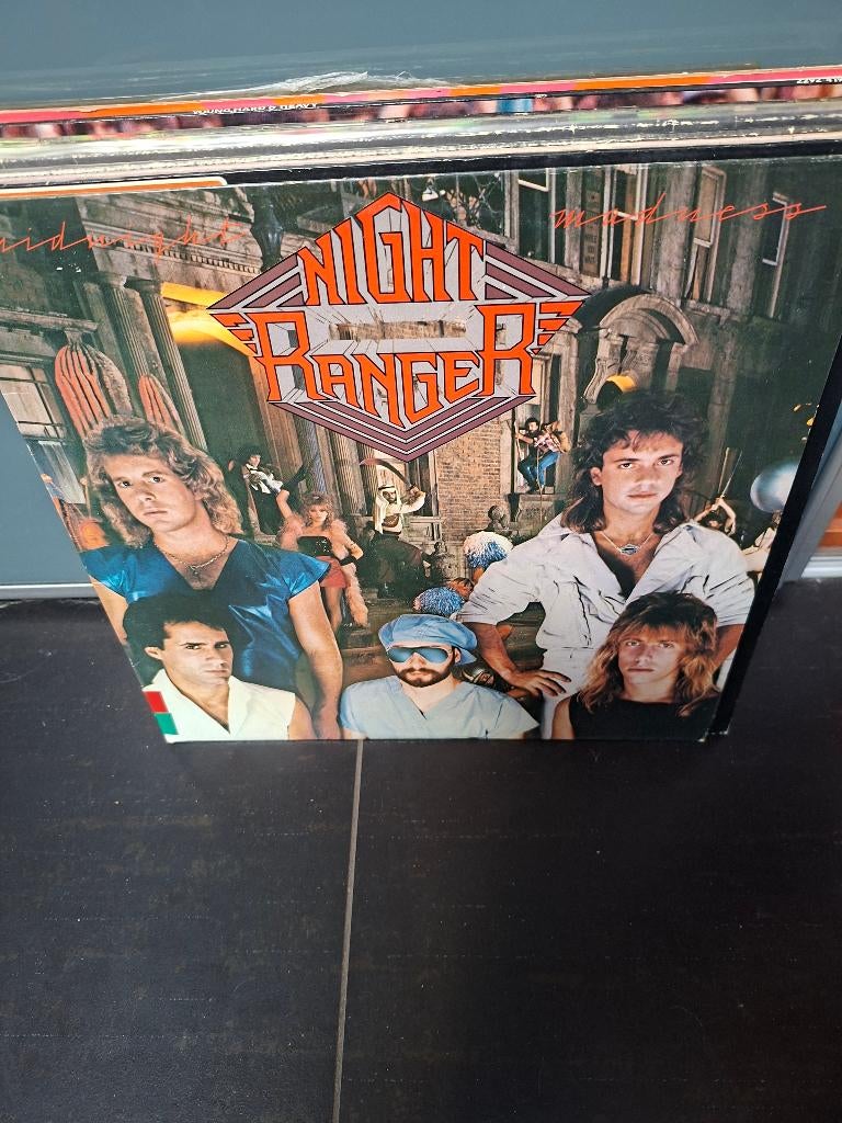 lp - night ranger - midnight madness - new zealand press, 1980 - 1989, Ophalen of Verzenden, Zo goed als nieuw, Inclusief binnenhoes