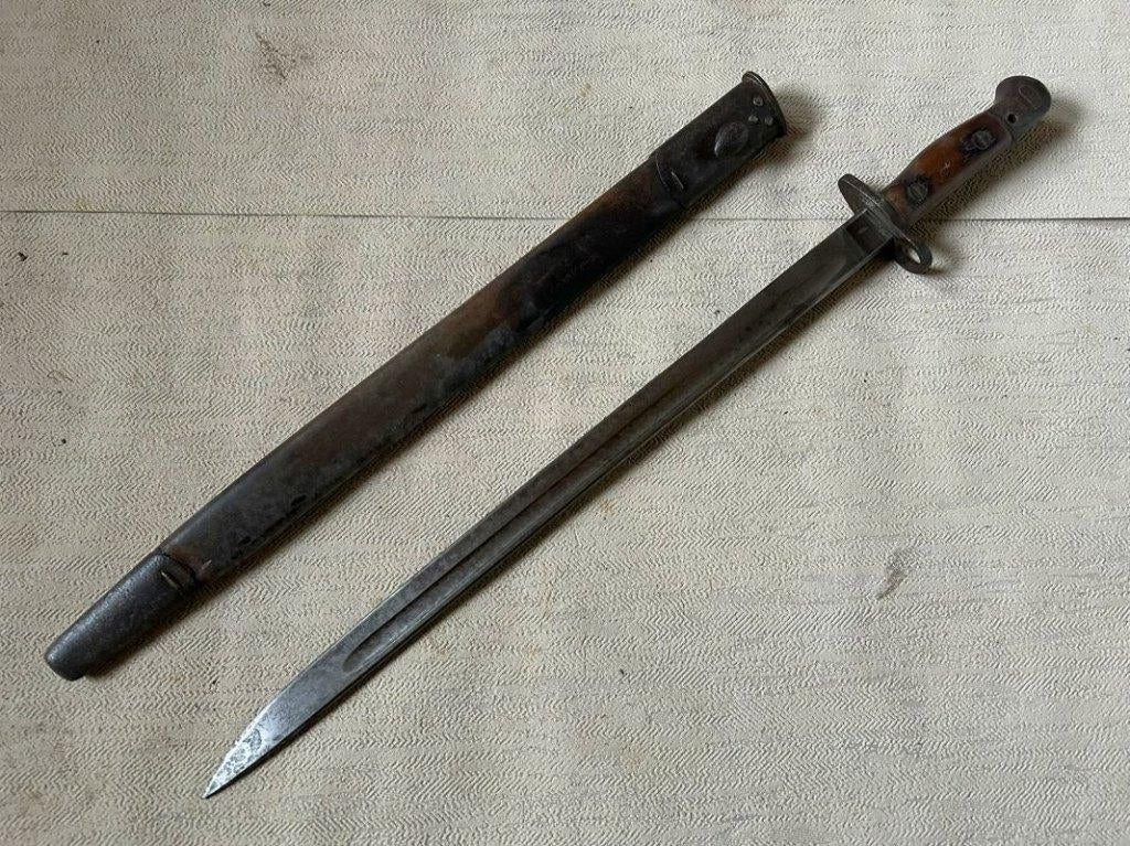 wo1 - Britse Lee Enfield bajonet P1907 met schede - 1916, Enlèvement ou Envoi, Armée de terre, Couteau ou Poignard
