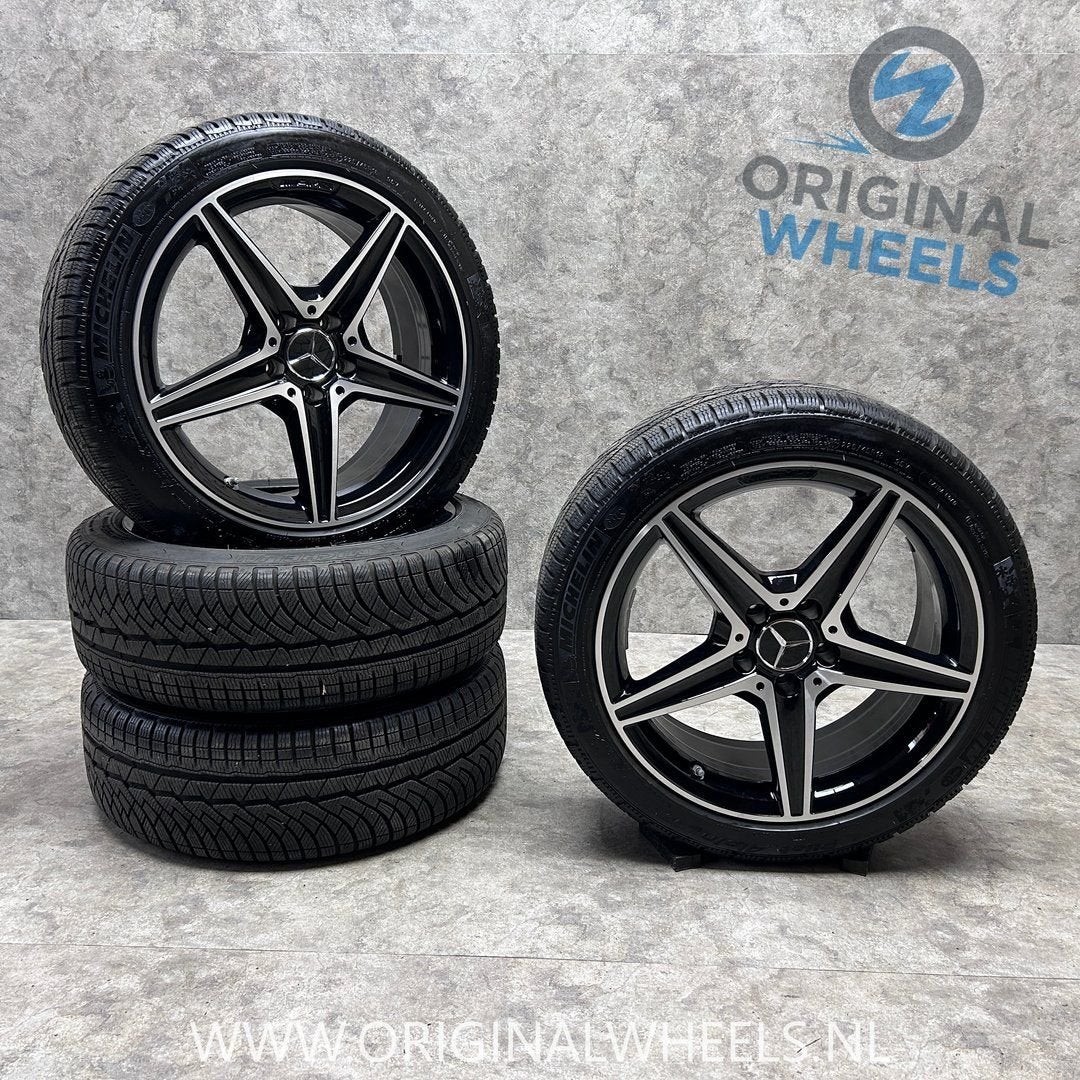 18 inch originele C43 AMG velgen + winterbanden MB C klasse, Auto-onderdelen, 18 inch, Gebruikt, -, -