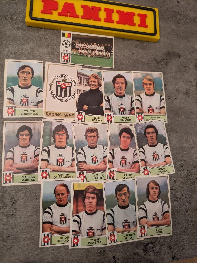 PANINI FOOTBALL 1972/73 RAC.WHITE voetbal 15X STICKERS 1972, Verzenden, Nieuw