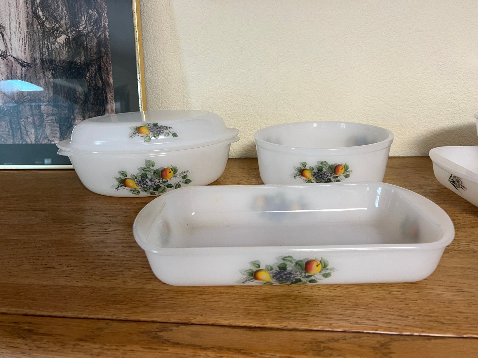 Arcopal ovenschalen & terrine - vintage set 5 stuks, Enlèvement