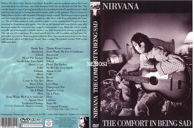 DVD - NIRVANA - THE COMFORT IN BEING SAD, Verzenden, Nieuw in verpakking, Concert
