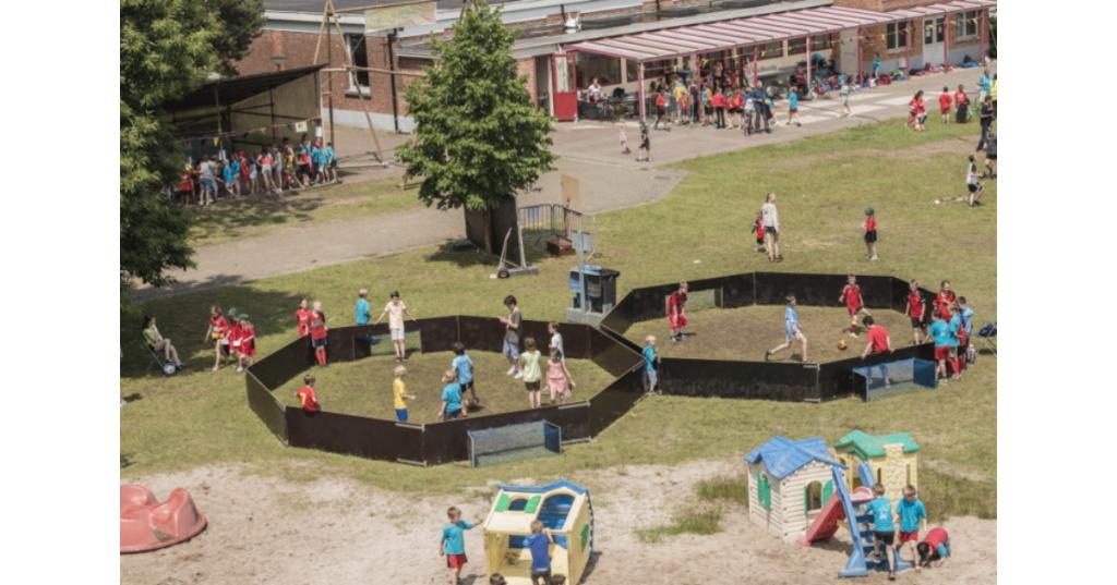 voetbaldoel, pannakooi, voetbalarena, Sport en Fitness, Voetbal, Gebruikt, Overige typen, Ophalen