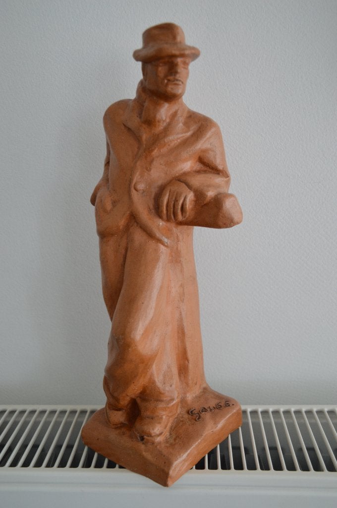 Josef Gause en terre cuite, Antiquités & Art, Enlèvement ou Envoi, Brun, Pierre ou céramique, Homme