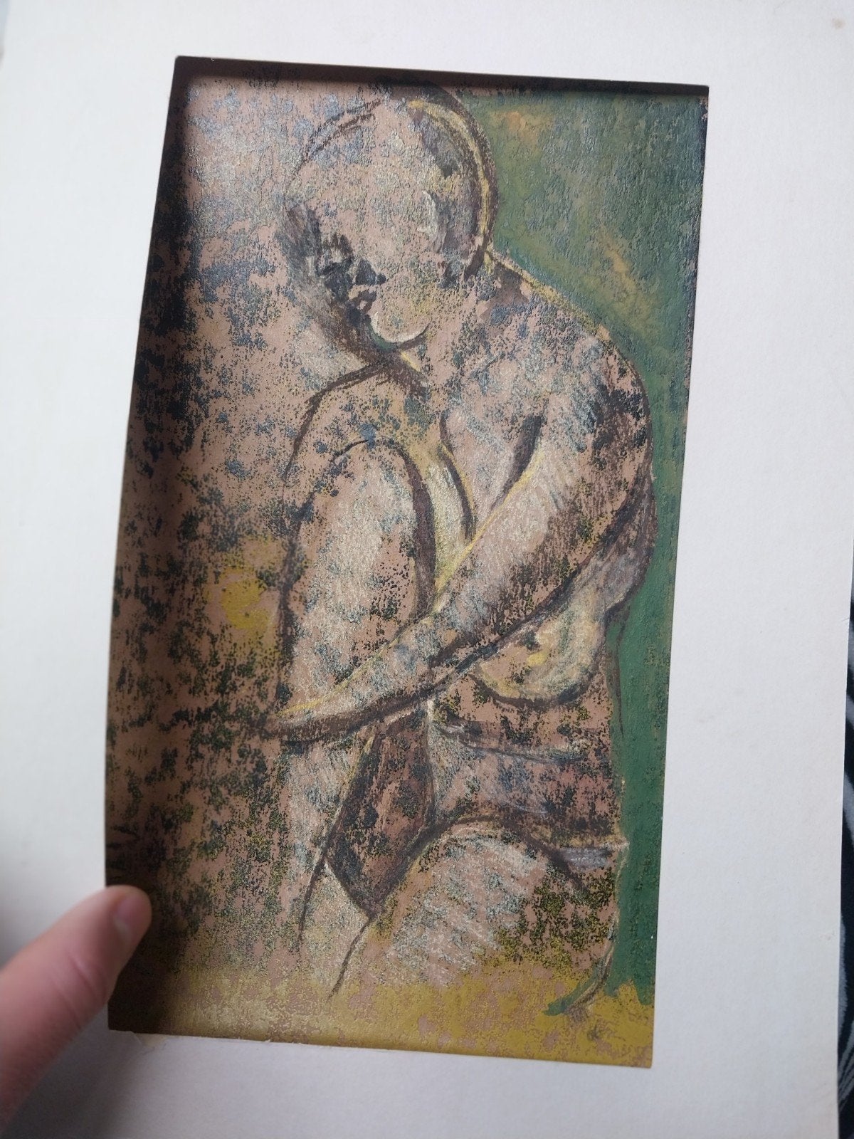 Origineel Modern Expressionistisch Kunstwerk - Gesigneerd &, Antiek en Kunst, Kunst | Tekeningen en Fotografie, Ophalen, Origineel