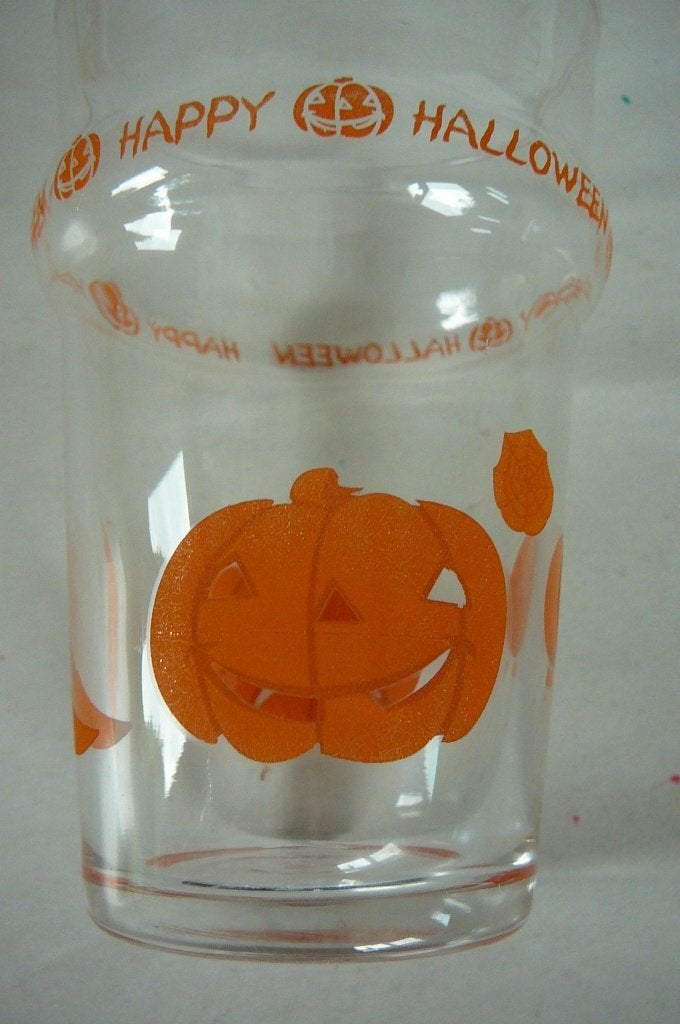Verre à citrouille Happy Halloween, Enlèvement ou Envoi, Comme neuf, Décoration