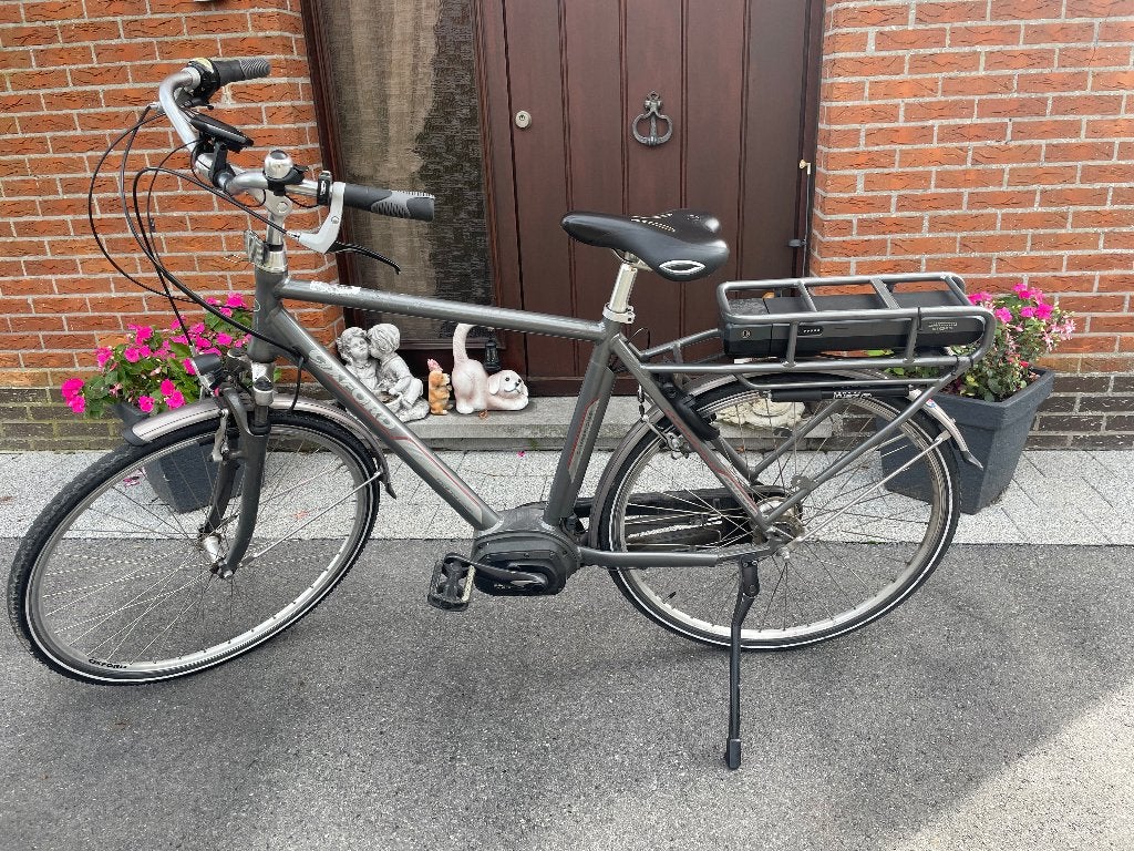 Elektrische heren fiets, Gebruikt, Velgrem, Versnellingen, Ophalen