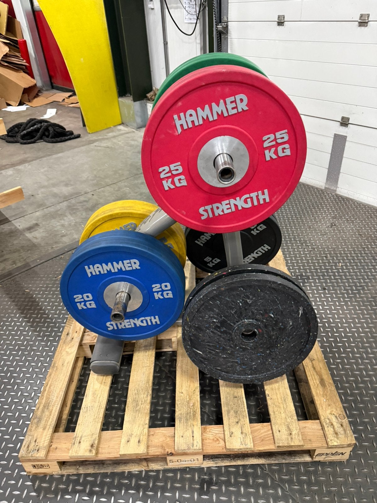 Hammer strength PU bumperplates, Enlèvement, Comme neuf