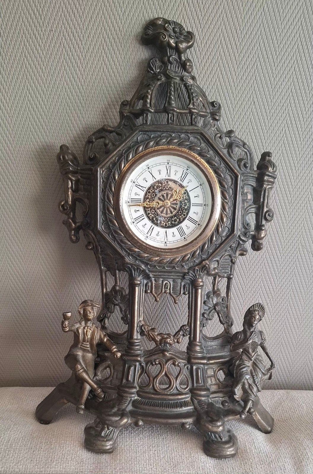 antieke Franse figurale schouwklok / pendule, Antiek en Kunst, Ophalen of Verzenden