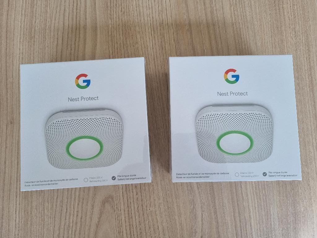 2x Google Nest Protect, Detector, Sensor of Melder, Nieuw, Ophalen of Verzenden, Rook
