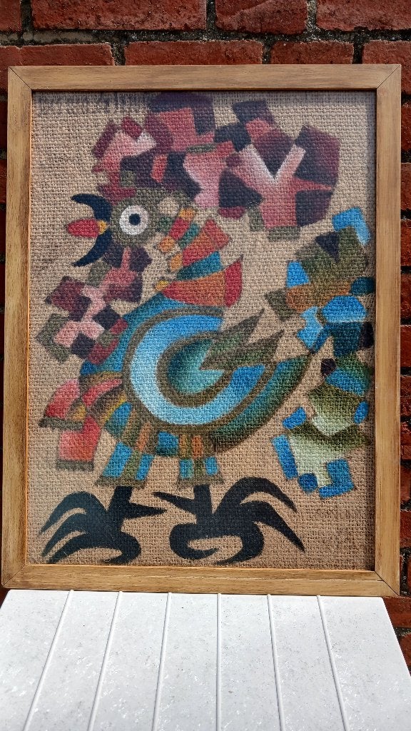 Peinture sur toile de jute, Enlèvement, Peinture et dessin